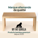Banc en Bambou – Banc Entree & Banquette Bois Intérieur pour Salon, Chambre & Salle à Manger 90x33x43cm | Banquette en Bois, Assise d'entrée & Meuble de Lit | Capacité de Charge Jusqu'à 250 kg