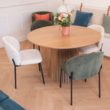 HOMIFAB Table à Manger Ronde en Bois 4 Personnes - diamètre 120 cm - Ada