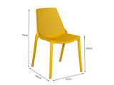 METRO Professional Chaise de terrasse PAM, Polypropylène, 47 x 56 x 79 cm, Empilable, Jaune Moutarde (Jaune Moutarde)
