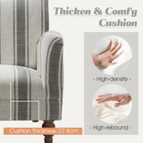 HULALA HOME Fauteuil, Fauteuil, Chaise rembourrée Confortable avec Pieds en Bois Massif, Chaise Longue pour Salon et Chambre à Coucher (Grey)