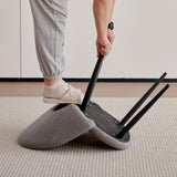 JZGORC Lot de 2 Chaise de Salle à Manger, Chaise de Salle à Manger Teddy en Velours Doux, Chaises de Cuisine avec Siège Moelleux et Accoudoirs, Pieds en Métal - Gris