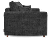 Lisa Design - Rune - canapé Droit 3 Places en Velours texturé, Gris Anthracite