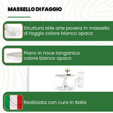 Mar.c.a. Design, Table Ronde Extensible, Table Salle à Manger en Bois, Table à Manger Blanche Mate Classique - Table Extensible 120x120x80H avec Rallonge Centrale 38 cm - Table a Manger Made in Italy