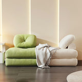 zxhrybh Canapé Paresseux Pliable, Chauffeuse à Coussin Doux, Canapé Sol Moderne en Tissu Velours Côtelé, pour Salon/Dortoir/Maison(Brown,31.4in/80cm)