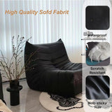 GAYAYAS Fauteuil Togo Fireside, canapé de Sol Confortable et Relaxant, Fauteuil Individuel Moelleux rembourré de Mousse pour Salon, Chambre ou Bureau, Aucun Assemblage requis Black