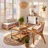 Grande suspension lustre en ROTIN - Diamètre 45 cm - Coloris : BOIS Naturel