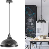 LEDSone suspensions vintage, luminaires style industriel, plafonnier vintage, éclairage intérieur, lampe cuisine salon salle à manger chambre, IP20, Ø 290mm(Argent brossé)