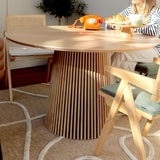HOMIFAB Table à Manger Ronde en Bois 4 Personnes - diamètre 120 cm - Ada
