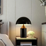 Volu Lampe De Table Tactile Bouton De Chevet, pour Chambre Salon Étude Lumière Moderne Abat-Jour en Métal De Luxe en Forme De Champignon Lampe Créative,Noir,30 * 30 * 41 Cm,incomparable123