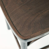 METRO Professional Chaises Lyra, Style Bistrot en Bois de Hêtre, Brun Noyer, Lot de 2, 80 x 44 x 49 cm