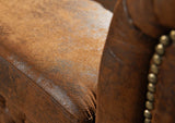 MASSIVMOEBEL24.DE Canapé Chesterfield (Brun Café) - Chesterfield