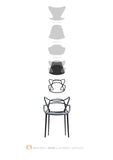 Kartell Masters, Chaise, Orange Rouille, Lot de 2