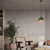 LEDSone suspensions vintage, luminaires style industriel, plafonnier vintage, éclairage intérieur, lampe cuisine salon salle à manger chambre, IP20, Ø 290mm(Argent brossé)
