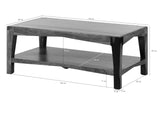 Ancona #201 Table Basse en Bois de sheesham - laqué/Brun foncé 115x60x45
