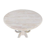 International Concepts IC Table de Salle à Manger Ronde en Bois véritable Massif, Bois de parawood Robuste, 91,4 cm, Brut