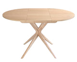 Ragaba Ronde Extensible Table à Manger 90cm Bois Jubi Frêne
