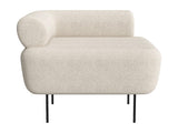 Vente-unique - Fauteuil en Tissu Bouclette Blanc cassé DORIGO
