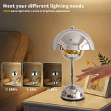 Hryx Lampe Champignon，Lampe De Chevet avec Contrôle Tactile, Lampe De Table en Champignon Dimmable Argent avec ，Chambre À Coucher, Salon, Étude, Chambre d'enfant, Bureau,B