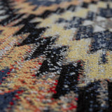 Paco Home Tapis Intérieur Et Extérieur Zigzag Rouge Orange Noir, Dimension:240x340 cm
