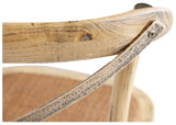 Biscottini Lot de 2 chaises de salle à manger en bois massif - Chaise cuisine et salon en rotin - Chaises d extérieur et intérieur - Chaise en peluche Rustica Cross - Siège rembourré Thonet Vintage