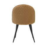 Albatros Capo Lot de 4 chaises de salle à manger avec housse en velours Marron – Design vintage élégant avec housse en velours – Chaise rembourrée certifiée SGS – Chaise de cuisine moderne