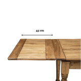 Biscottini Table à Manger Extensible 140x80x80 cm Made in Italy - Table Salle à Manger Extensible en Bois Massif - Table Bois Salle a Manger