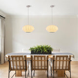 kaixunl Lustre moderne Tissu Suspension Lanterne Lustres Bulle Blanc Style Japonais Abat-jour En Imitation Soie Suspension Cocon Idéal Pour Les Salon Salle À Manger, Chambre et Couloir 30cm