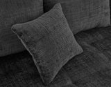 Lisa Design - Rune - canapé Droit 3 Places en Velours texturé, Gris Anthracite