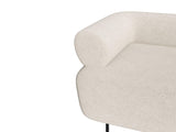Vente-unique - Fauteuil en Tissu Bouclette Blanc cassé DORIGO