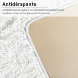 CEYIRO Tapis Salon Tapis Chambre 160x230CM, Dessous Antidérapant, Doux Moelleux (Blanc, 160x230cm)