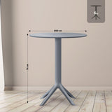 CLP Table Lacota Ø 60 cm I Table de Jardin résistante aux intempéries et aux UV I Table Ronde de Balcon en polypropylène Durable, Couleur:Anthracite