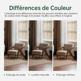 YESWOOD Fauteuil en Bois de Chêne Massif, Design Moderne du Milieu du Siècle, Fauteuil pour Salon, Chambre, 62 x 87 x 78 cm, Noyer
