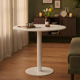 buybyroom Table Ronde Salle Manger Table a Manger Ronde Blanche für Küche, Esszimmer, Wohnzimmer und Büro für 2-4, 80cm, Blanc