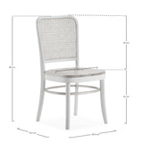HOMN LIVING Pack de 2 chaises Vesta en Blanc, Bois Massif, 45 cm (Largeur) 51 cm (Profondeur) 88 cm (Hauteur)