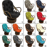 Chaise à bascule pivotante solide avec coussin ultra doux pour meubles de jardin et de terrasse en rotin avec tapis épais lavable vert