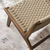 Modway Saorise Wood Chaise longue en corde tressée Noyer naturel