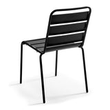 Oviala Chaise de Jardin en métal Noir - Palavas
