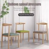 Lot de 4 chaises de salle à manger modernes imperméables en coton et lin avec pieds en métal robuste finition noyer et marron pour salle à manger, salon, chambre à coucher et cuisine