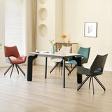 ZTGL Ensemble de 1, 2, 4 ou 6 Chaises de Salle à Manger Pivotantes à 360°, Chaises de Cuisine Modernes, Fauteuil d'Appoint en Cuir, Chaise d'Appoint Pivotante à 360°,A,(1 PCS)