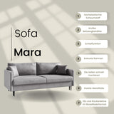 LIKMA Canapé 3 Places Mara 209 cm avec Fonction Lit et Coffre de Rangement, Canapé-Lit en Velours Moutarde Fresh 37, Sofa Convertible Moderne, Couchage d'Appoint, Banquette