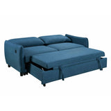 Mobilier-Deco Arlen - Canapé Convertible 3 Places en Tissu Bleu