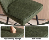 chairus Tabourets de Bar Lot de 2 Tabourets de Comptoir en Cuir PU Chaises et Tabourets de Cuisine avec Cadre en Métal (Vert)