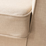 Happy Garden Canapé Oscar en Tissu Beige 3 Places Fixe - Made in France