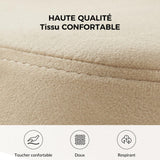 HULALA HOME Chaise Salle a Manger, Chaise Coiffeuse Moderne, Lot de 2 Chaises de Salle à Manger, Confortables avec Pieds en Bois, Convient au Salon, Salle à Manger, Chambre, Beige