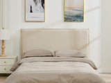 Vente-unique - Tête de lit déhoussable 150 cm - Coton et Lin - Beige - TAHIME