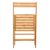 Spetebo Lot de 4 chaises pliantes en bambou naturel - Charge maximale : 120 kg - Chaise de cuisine pliable en bois FSC - Chaise classique pour un usage domestique