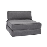 Miliboo Chauffeuse 1 Place Convertible en Tissu Gris Katy