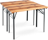 Stagecaptain BBT-117 Hirschgarten Table de Jardin 117 cm - Table de Brasserie Robuste et Courte (117 cm de Long) - Surface laquée - Pliable - Facile à Ranger et à Transporter