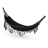 Hamac Suspendu - 200 x 150 cm - Hamac de Camping et Jardin Confortable - 250kg Capacité de Charge - 1-2 Personnes pour Intérieur, Balcon, Extérieur (Noir)