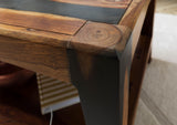 Ancona #201 Table Basse en Bois de sheesham - laqué/Brun foncé 115x60x45